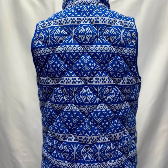 J.Crew Excursion Vest in Fair Isle Blue Sz Medium - Picture 6 of 11